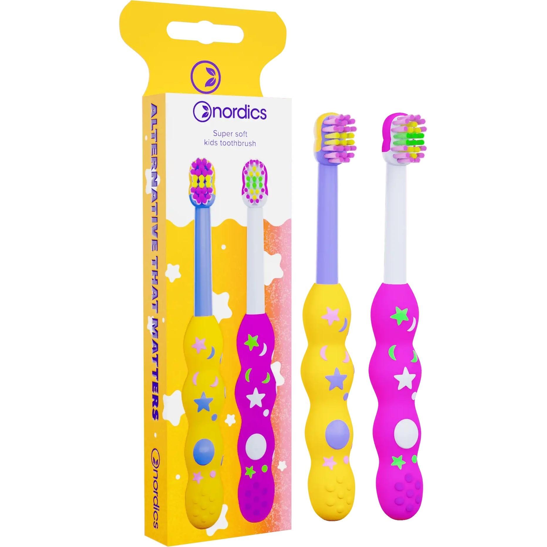 Набор премиальных детских зубных щеток Nordics Baby 4080 soft фото 1