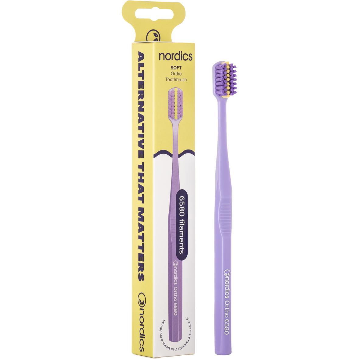 Зубна щітка преміум Nordics Ortho 6580 soft помаранчевафото1