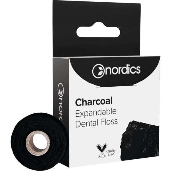 

Зубная нить Nordics с активированным углем 30 м