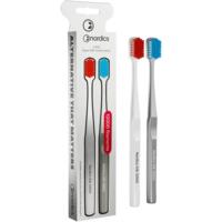 Набір преміальних щіток Nordics SILK 12000 Ultra Soft для чутливих зубів, біла та сіра