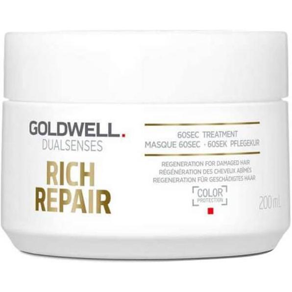 Маска 60 сек. відновлююча для сухого та пошкодженого волосся Goldwell Dualsenses DSN Rich Repair 200 млфото1
