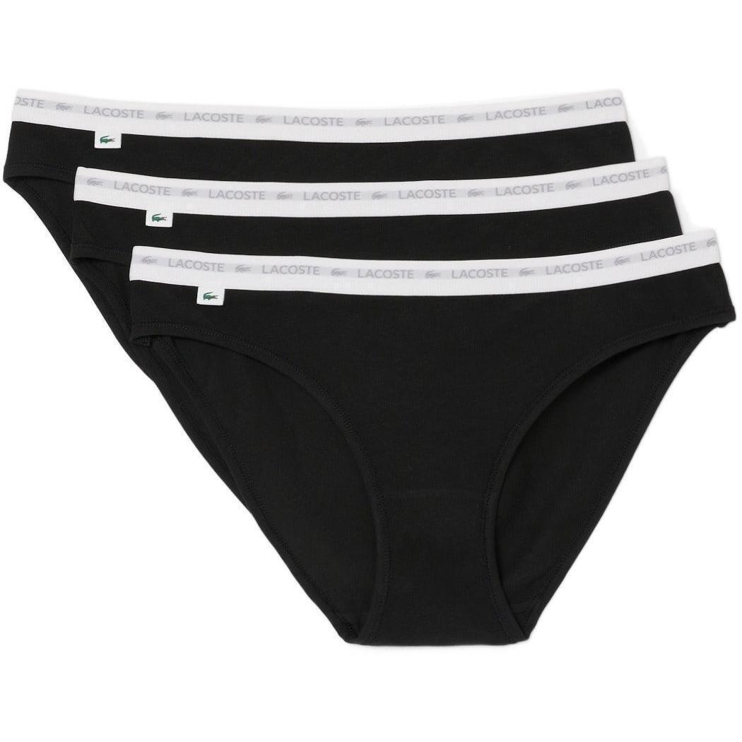 Женские трусы-слипы Lacoste 8F1338031 S 3 шт. черный-антрацит фото 1