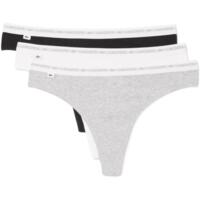 Женские трусы-стринги Lacoste 8F1341NUA M 3 шт. белые/черные/серые