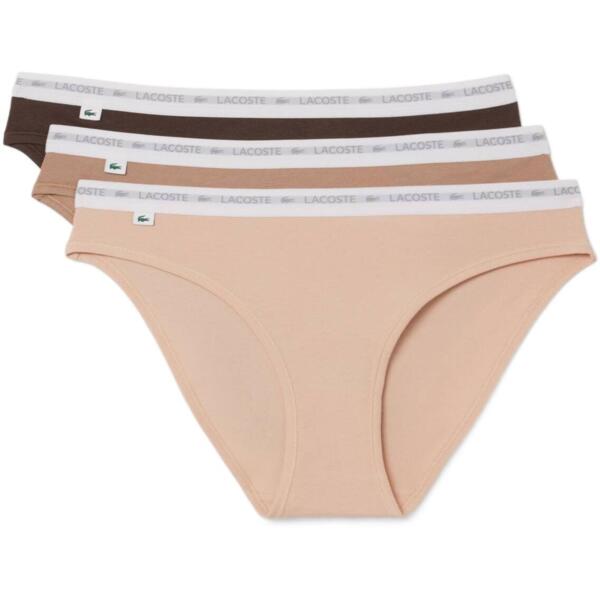 

Женские трусы-слипы Lacoste 8F1338I87 M 3 шт. нюдовые/бежевые/коричневые