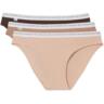 Женские трусы-слипы Lacoste 8F1338I87 M 3 шт. нюдовые/бежевые/коричневые