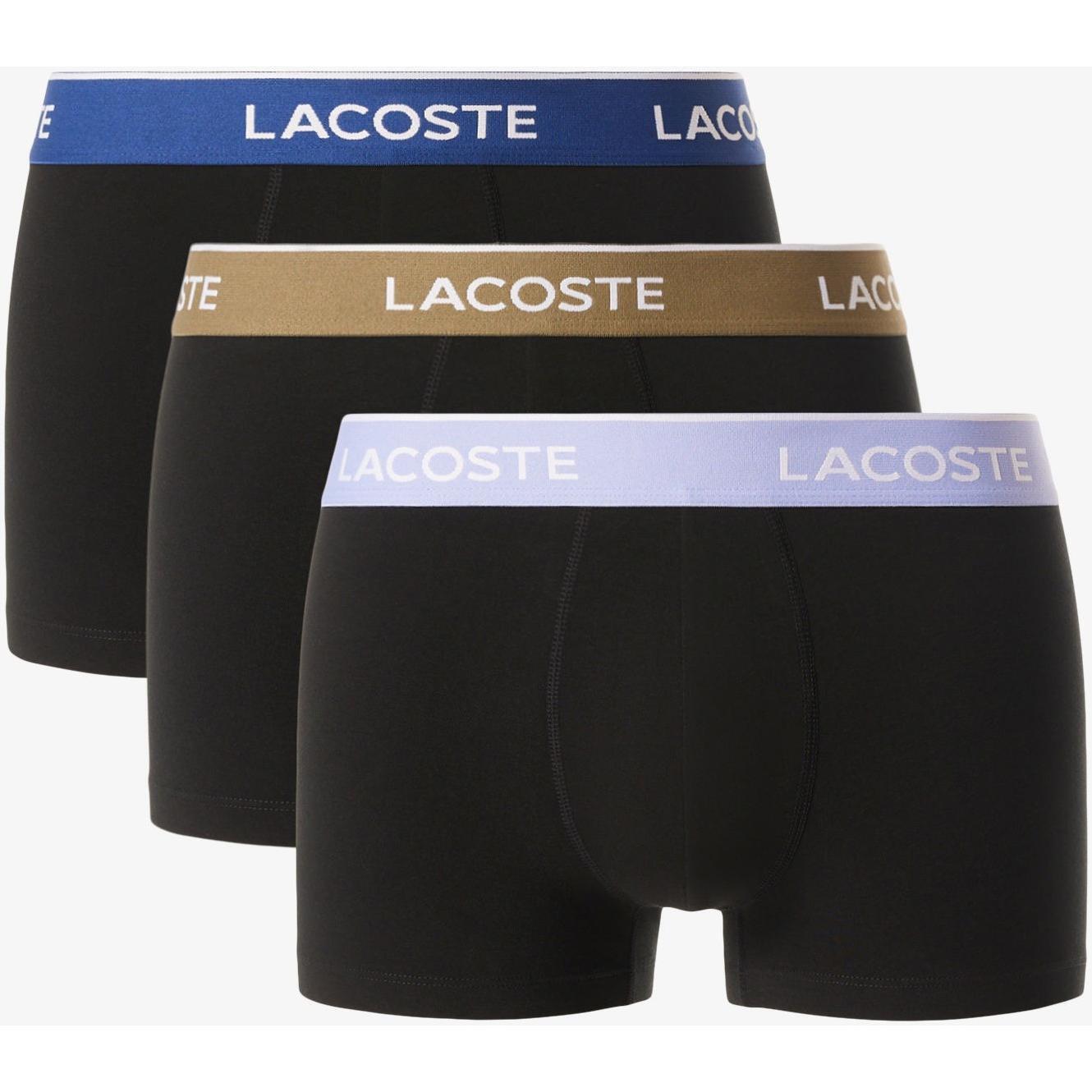 Боксери чоловічі Lacoste 5H129794I L 3 шт. чорніфото1