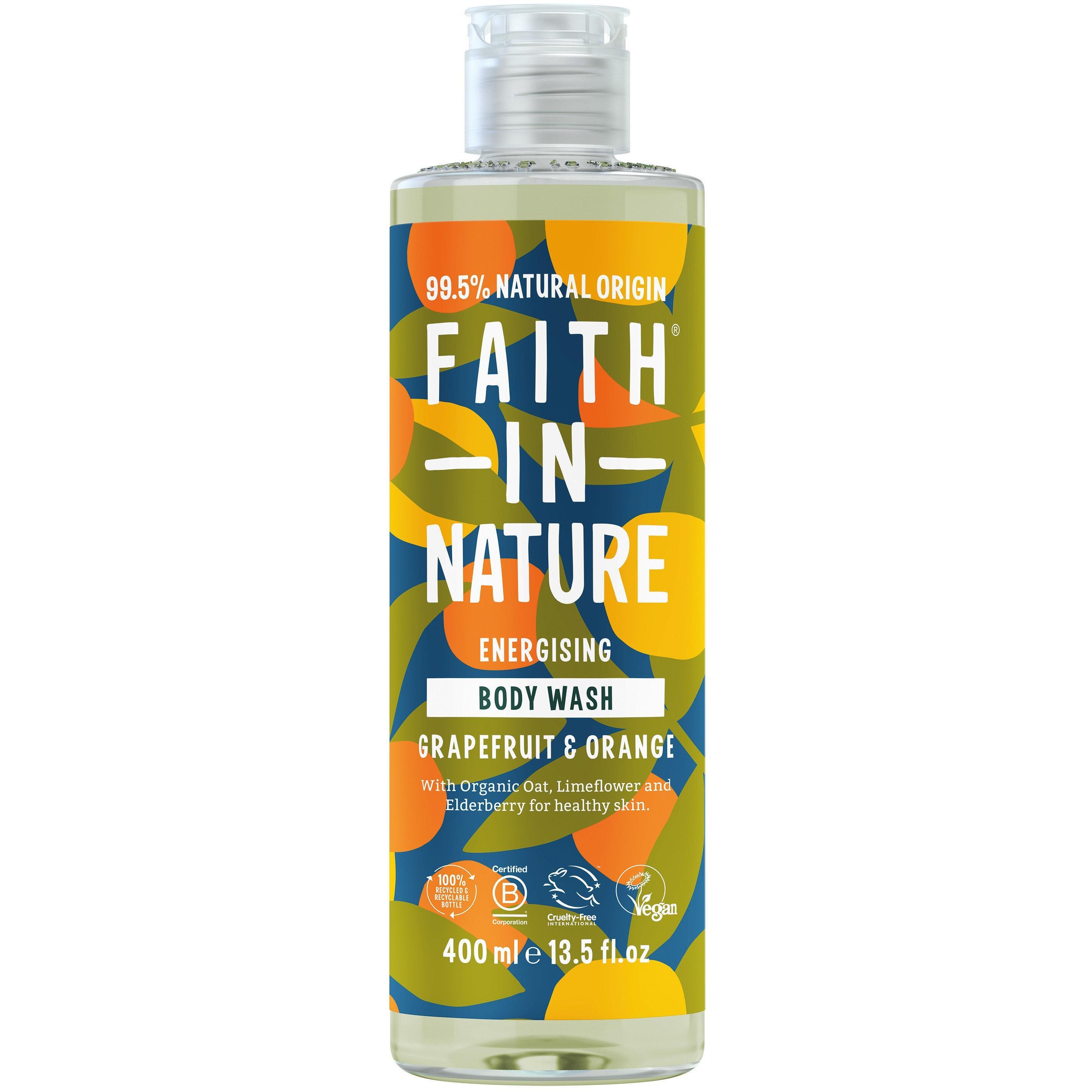 Гель для душа Faith In Nature Натуральный с грейпфрутом и апельсином 400 мл фото 1