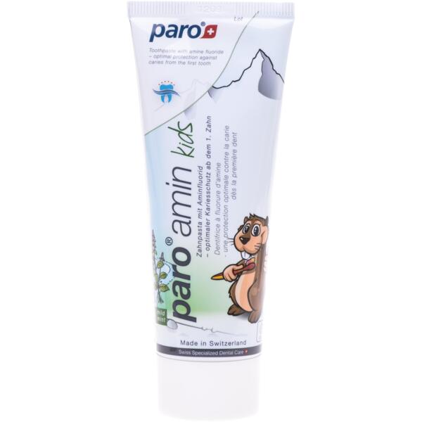 Зубная паста Paro AMIN Kids детская с аминофторидом 500 ppm 75 мл