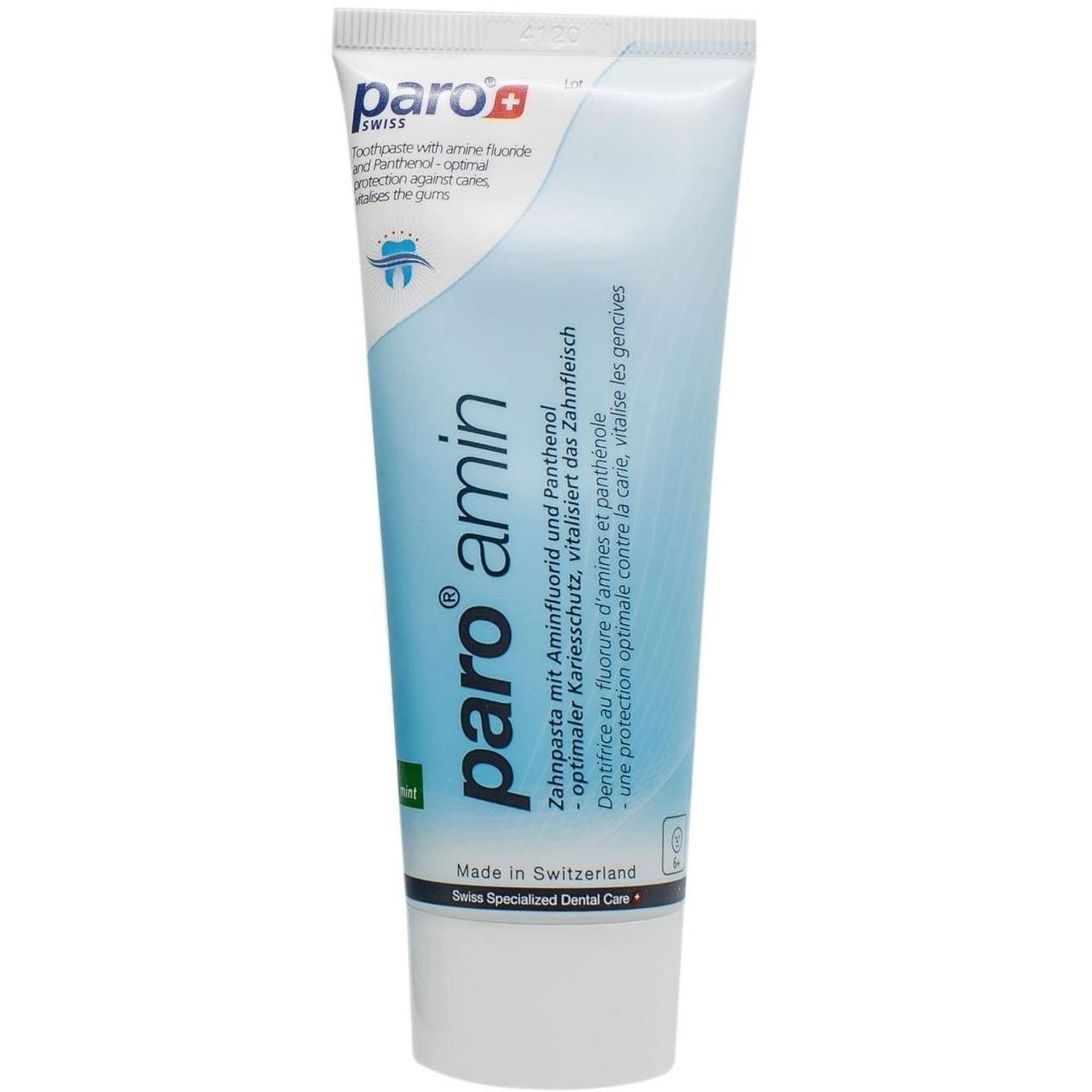 Зубна паста Paro AMIN з амінофторидом 1250 ppm 75 млфото1