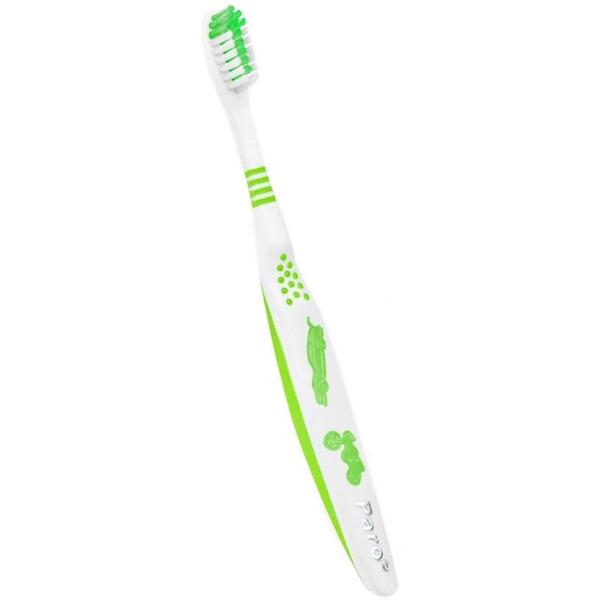 

Детская зубная щетка Paro Junior салатовая