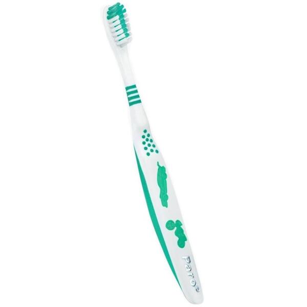 Детская зубная щетка Paro Junior зеленая