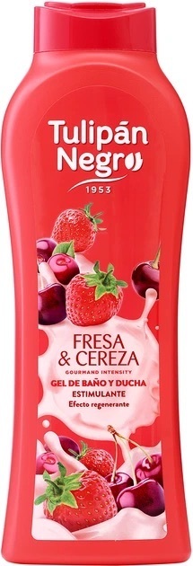 Гель для душа Tulipan Negro Клубника и вишня 650 мл фото 1