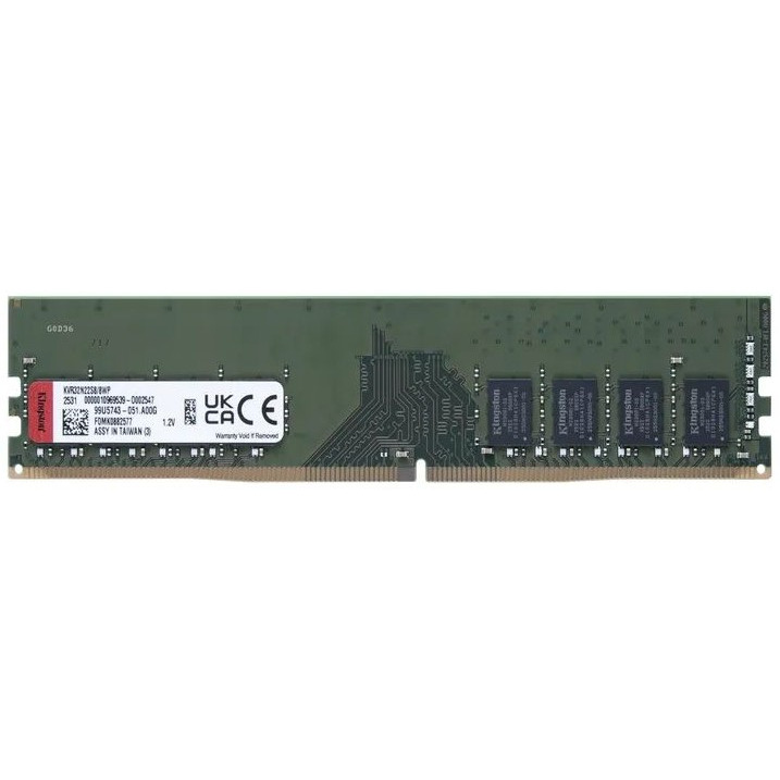 Память ПК Kingston DDR4 8GB 3200 (KVR32N22S8/8WP) фото 