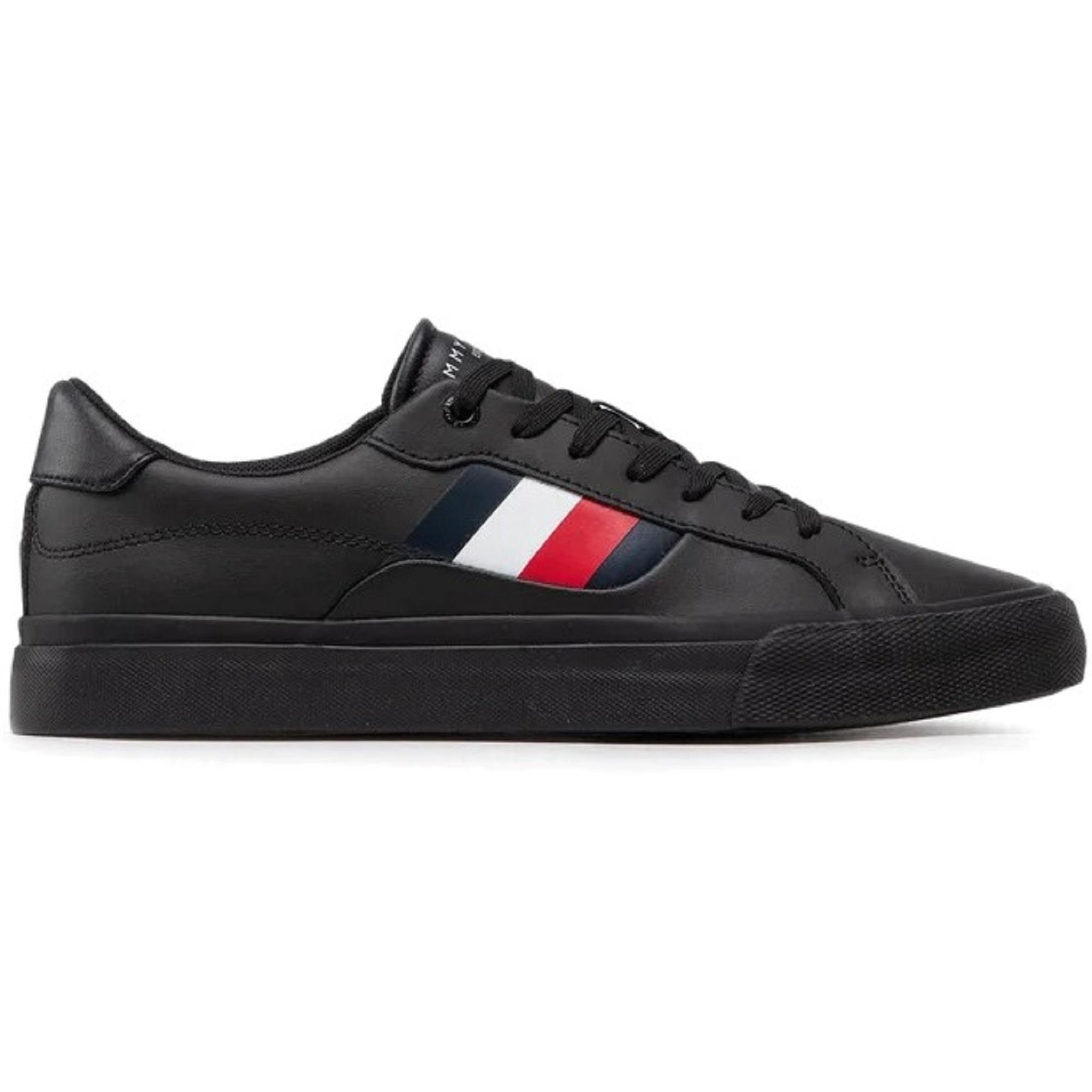 Кеды мужские Tommy Hilfiger Vulcanized Sneaker Laceup Aop Co FM0FM04140-BDS 45 черные фото 1