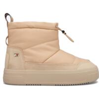 Сапоги женские Tommy Hilfiger Flag Nylon Mini Snowboot FW0FW08334-TRY 38 бежевые
