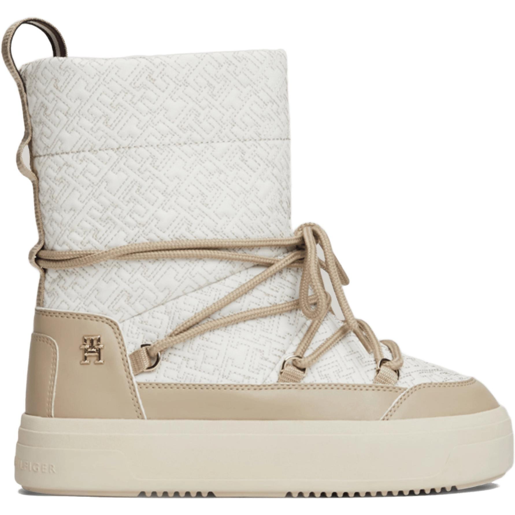 Сапоги женские Tommy Hilfiger Lace-Up Monogram Snowboot FW0FW08430-AEG 37 белые фото 1