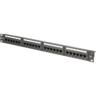 Патч-панель DIGITUS САТ 6 UTP, 19", 1U, 24 порта, в сборе (DN-91624U-CR)