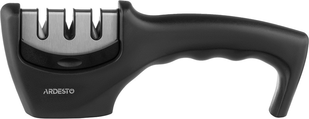 Точилка для ножів ARDESTO Gemini, 20.5x5.5x7.5см, вольфрамовий сплав, пластик, чорний (AR1920BS)фото1