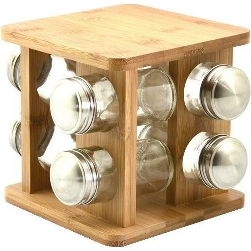Набір ємностей для спецій на підставці ARDESTO Midori, 9 предметів, 80мл, 19x19x15.5см (AR1408B)фото1