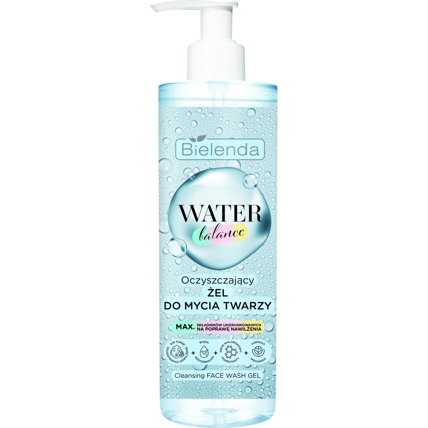 Гель для вмивання обличчя Bielenda Water Balance очищаючий 195гфото