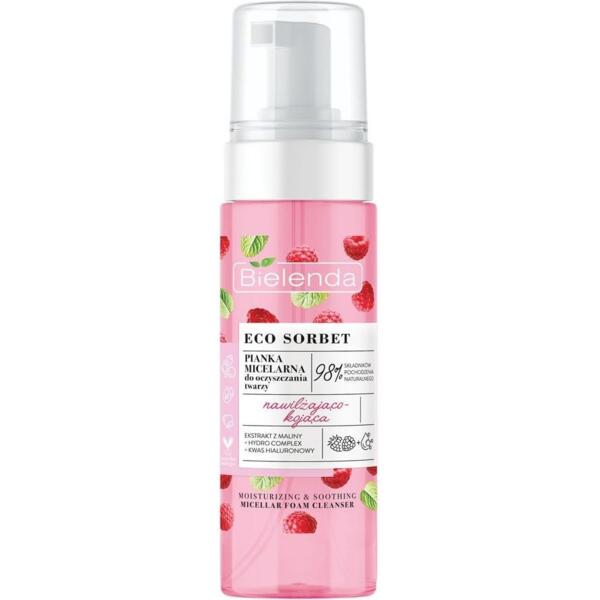 

Пенька для умывания мицеллярная Bielenda Eco Sorbet Малина увлажняющая и успокаивающая 150 мл
