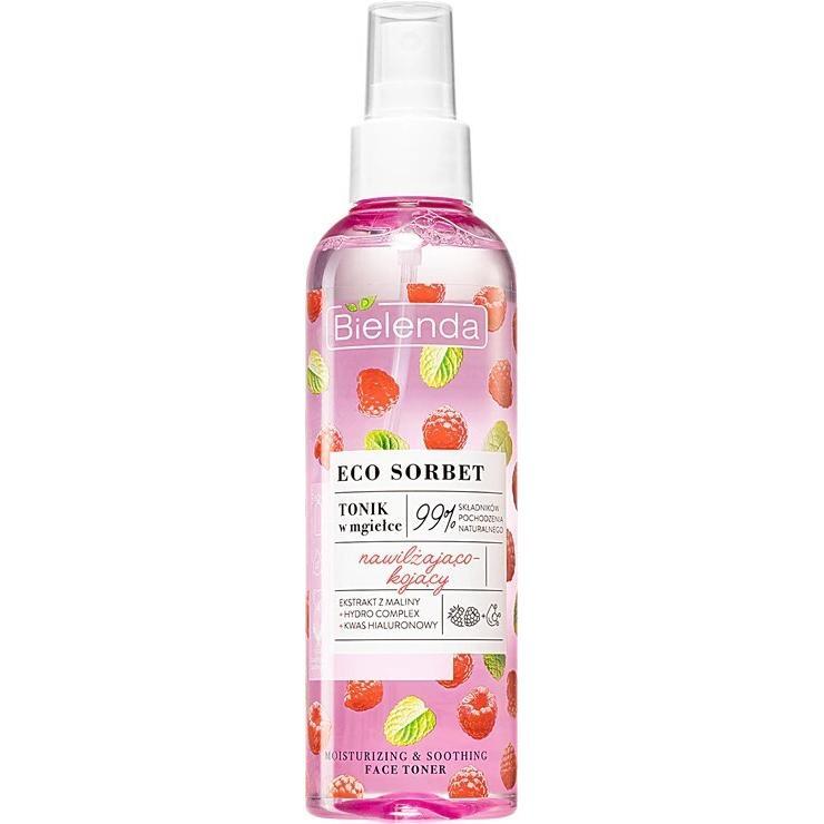 Тоник-спрей Bielenda Eco Sorbet Малина увлажняющий и успокаивающий 200 мл фото 1