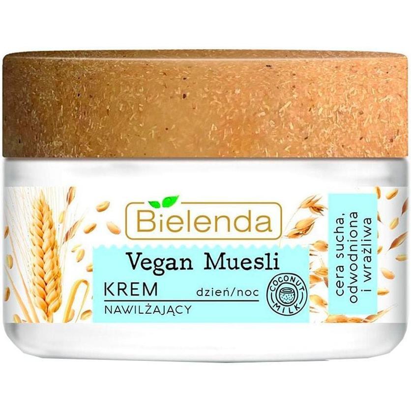 Увлажняющий крем для лица Bielenda Vegan Muesli овес + пшеница + кокосовое молоко 50 мл фото 