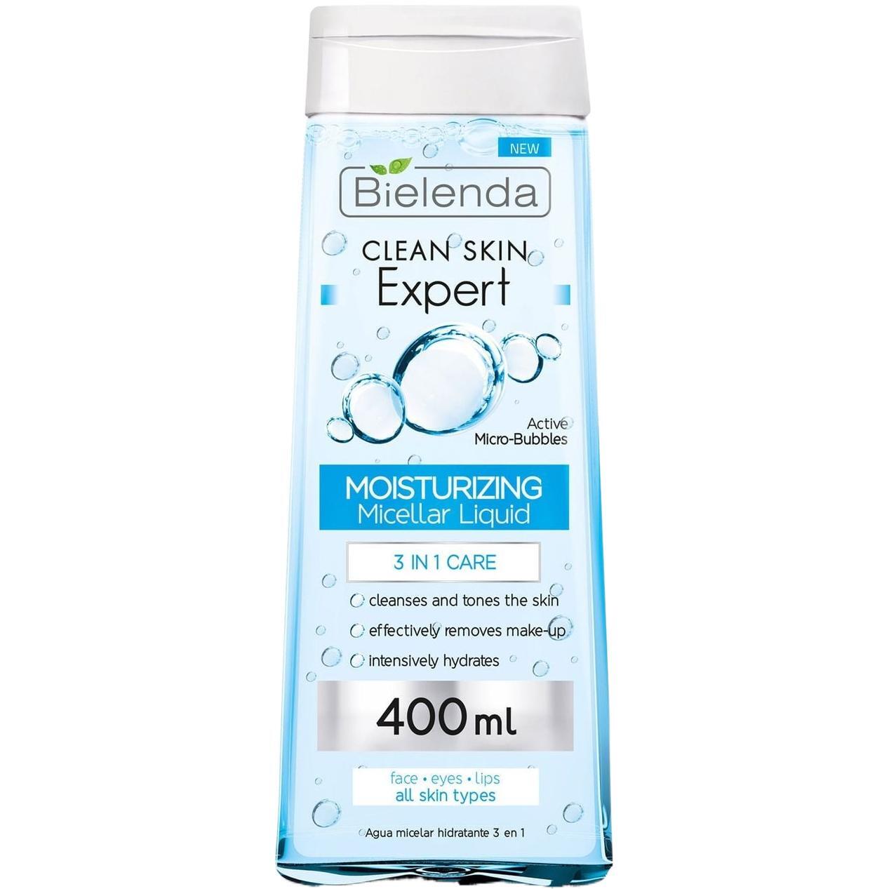 Мицеллярная вода 3в1 Bielenda Clean Skin Expert увлажняющая 400 мл фото 1