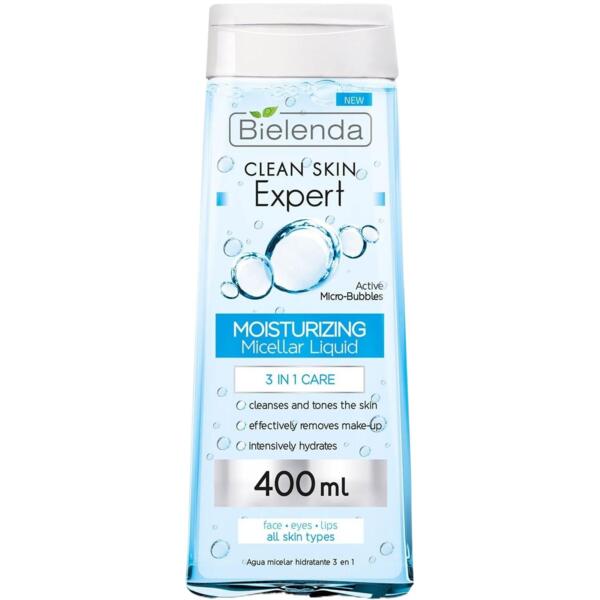 

Мицеллярная вода 3в1 Bielenda Clean Skin Expert увлажняющая 400 мл