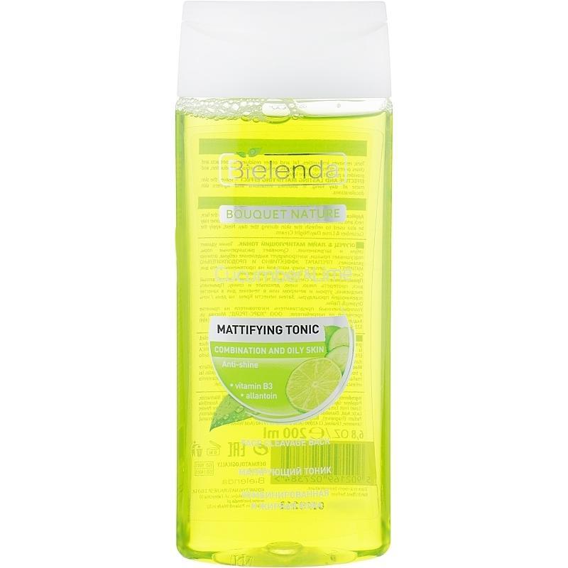 Матирующий тоник Огурец и Лайм Bielenda Bouquet Nature Cucumber & Lime200 мл фото 1