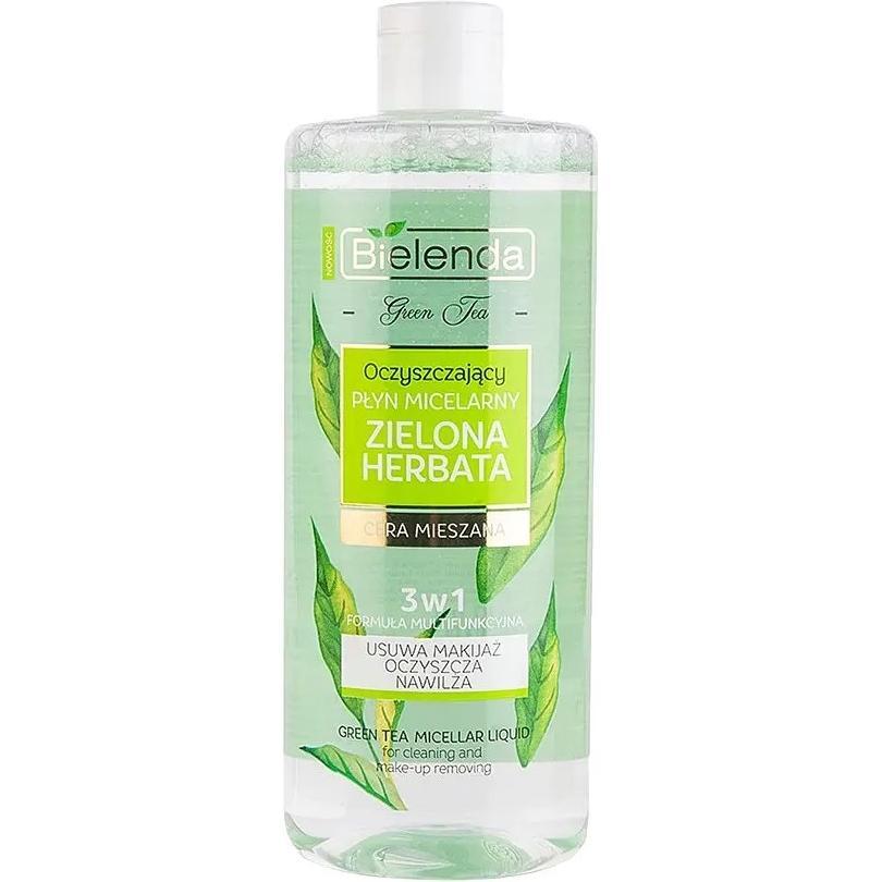 Жидкость мицеллярная 3в1 Bielenda Green Tea очищающая 500 мл фото 1
