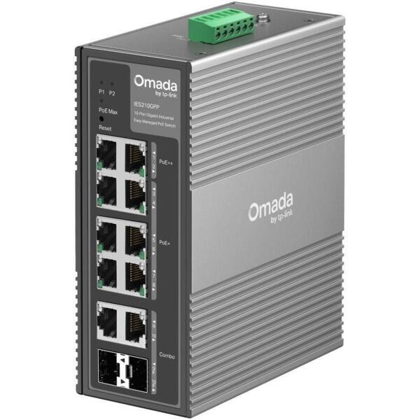 

Коммутатор TP-LINK Omada 6xGE (PoE+), 2хGE (PoE++) 2xGE/SFP, WebSmart (IES210GPP)