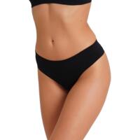 Трусы бразилиана бесшовные Giulia Brasilian Briefs Rib L/XL черные