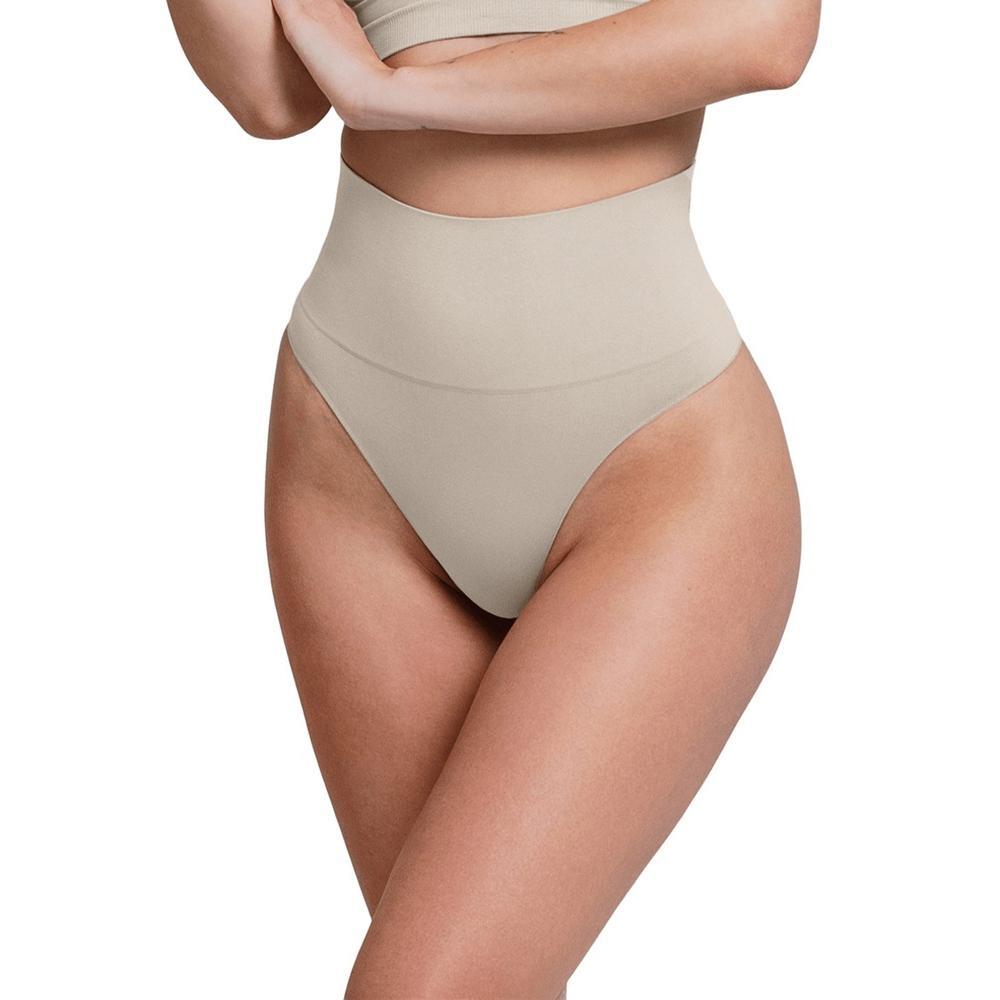 Трусы бразилиана бесшовные Giulia Brasilian Shapewear L/XL бежевые
