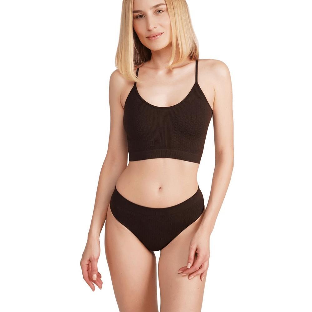 Труси стрінги безшовні Giulia 7540 String Briefs Braid S/M шоколадні