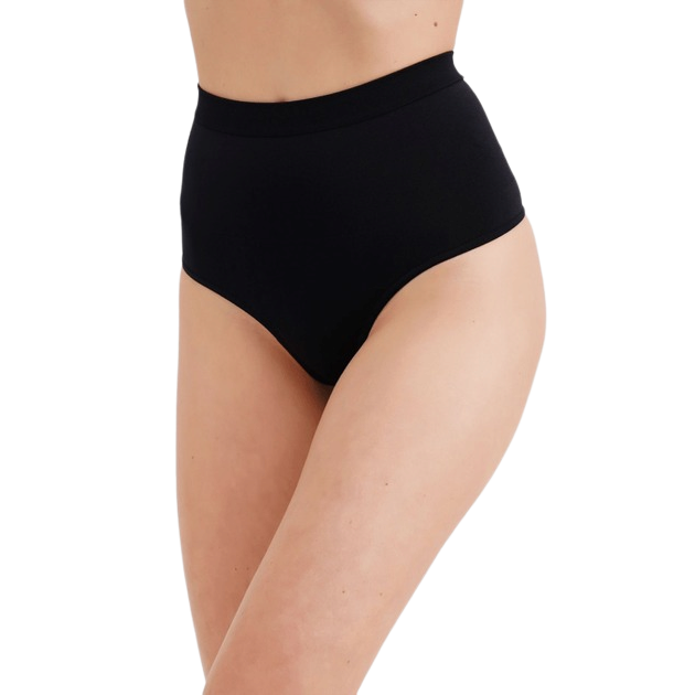 Трусы стринги бесшовные Giulia 7155 String High Waist Modelling M/L черные