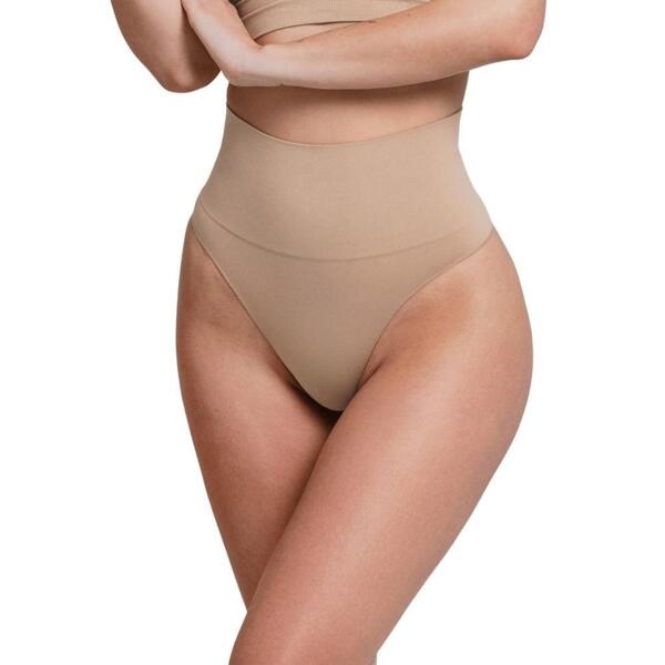 Трусы стринги бесшовные с легкой коррекцией Giulia 7545 String Shapewear S/M nude