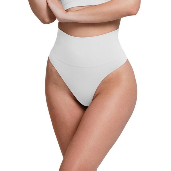 Трусы стринги бесшовные с легкой коррекцией Giulia 7545 String Shapewear S/M white