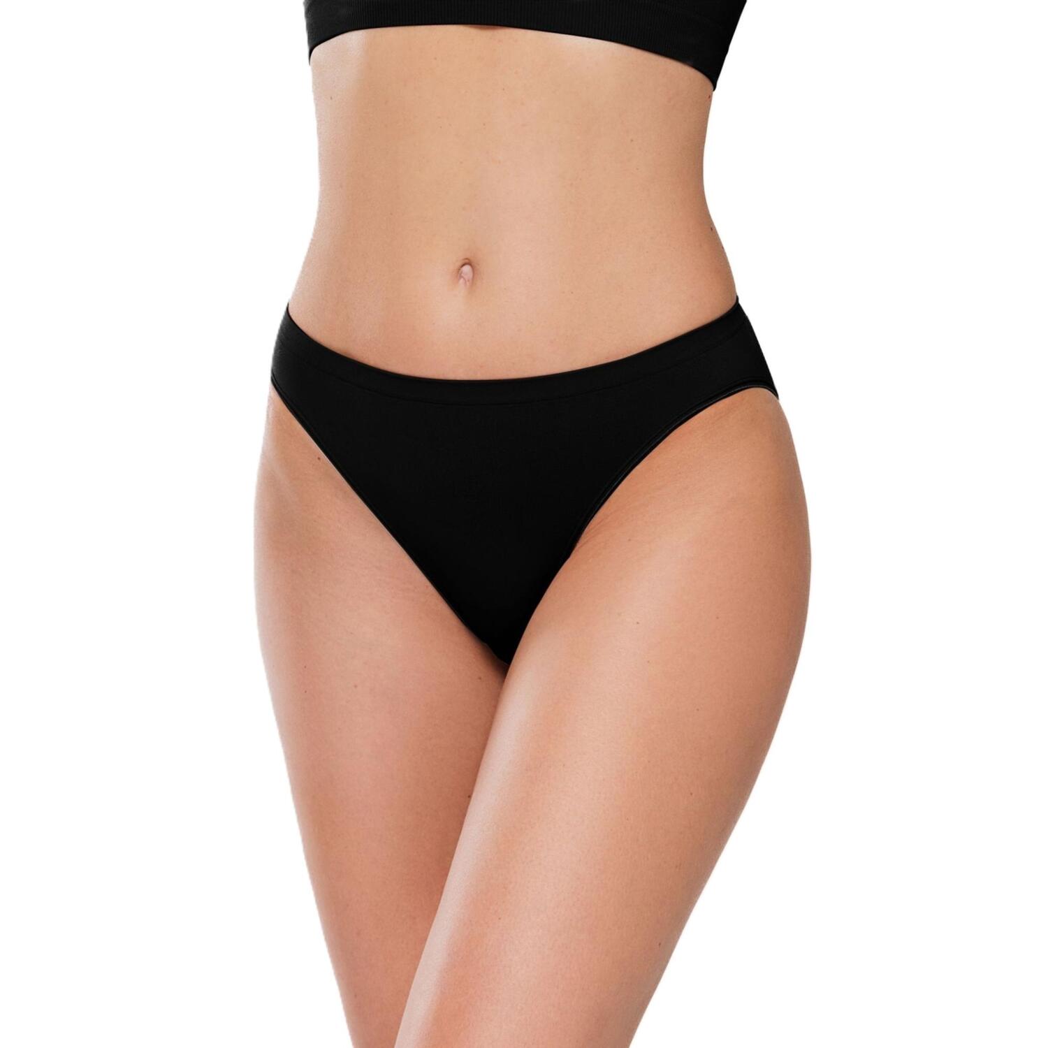 Труси-сліпи безшовні Giulia 7550 Hi-Leg Shine Edge L/XL чорні