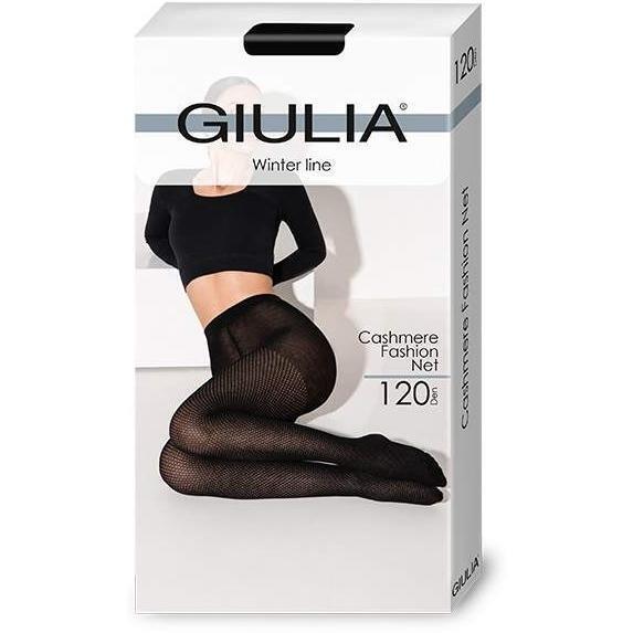 Колготки теплые из вискозы Giulia 7166 Cashmere Fashion Net 120 den 3p black