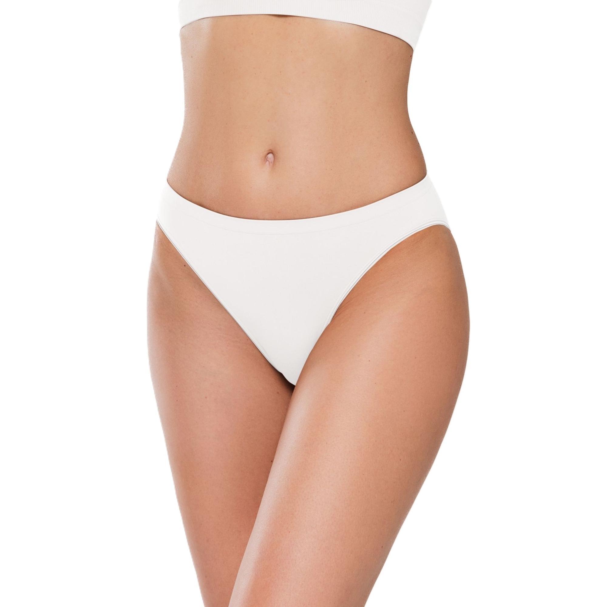 Труси-сліпи безшовні Giulia 7550 Hi-Leg Shine Edge L/XL біліфото1