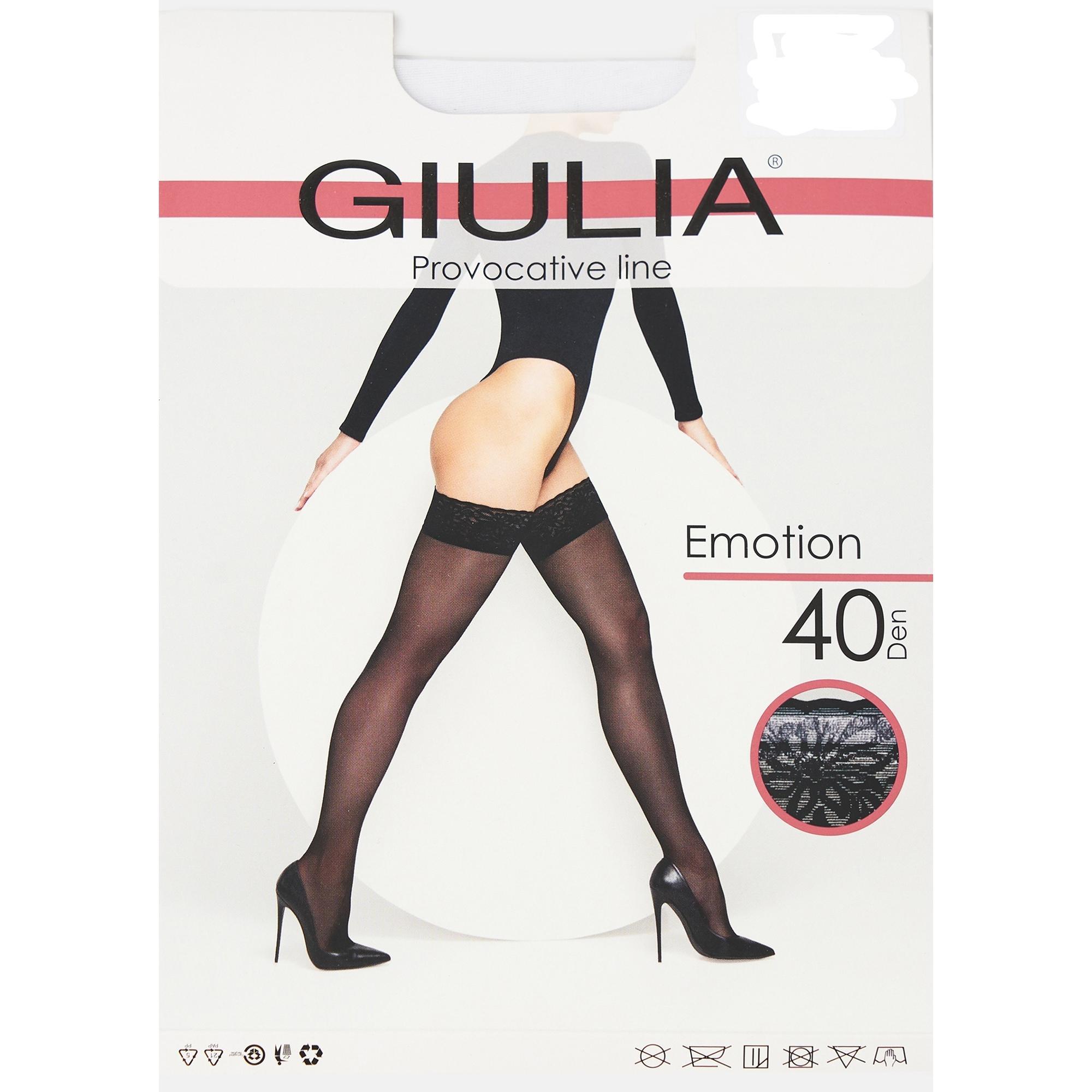 Чулки Giulia 309 Emotion 40 Den 1/2p белые фото 1