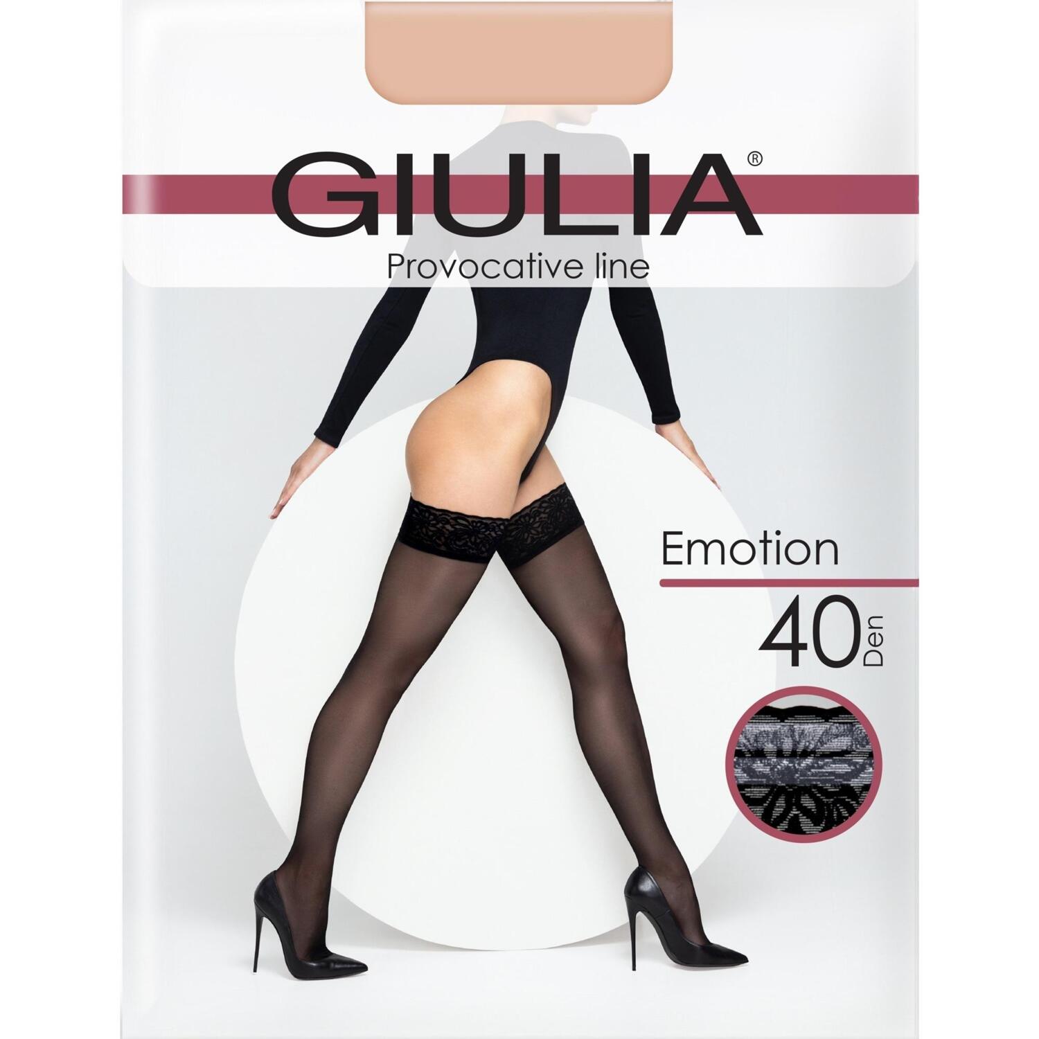 Чулки Giulia 309 Emotion 40 Den 1/2p светло-коричневые фото 
