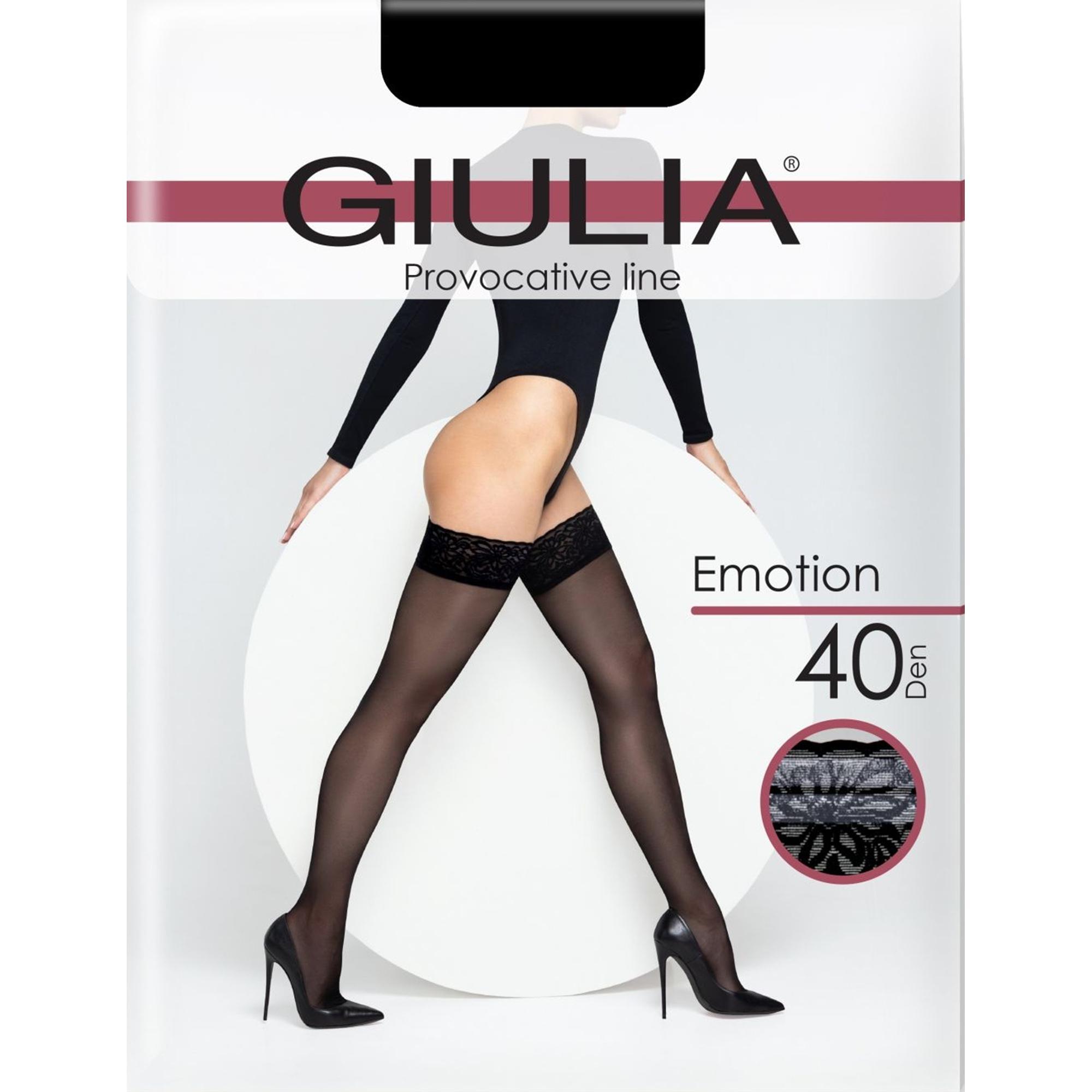 Чулки Giulia 309 Emotion 40 Den 1/2p черные фото 1