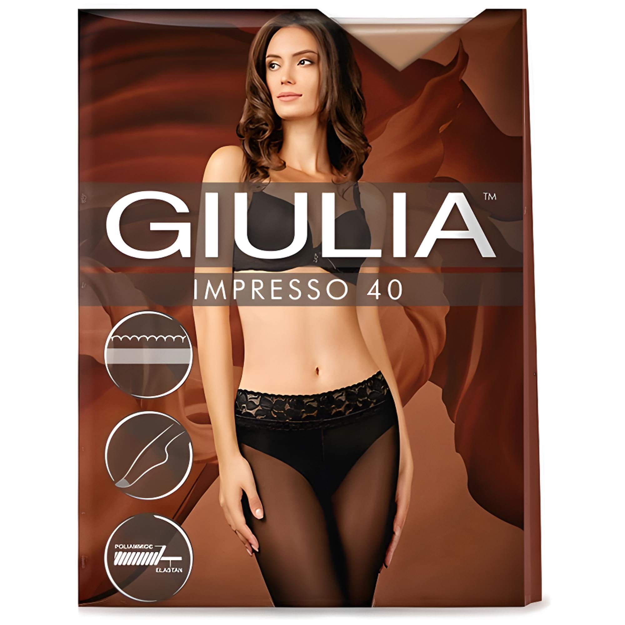 Колготки Giulia 7035 Impresso 40 Den 2p світло-коричневіфото1