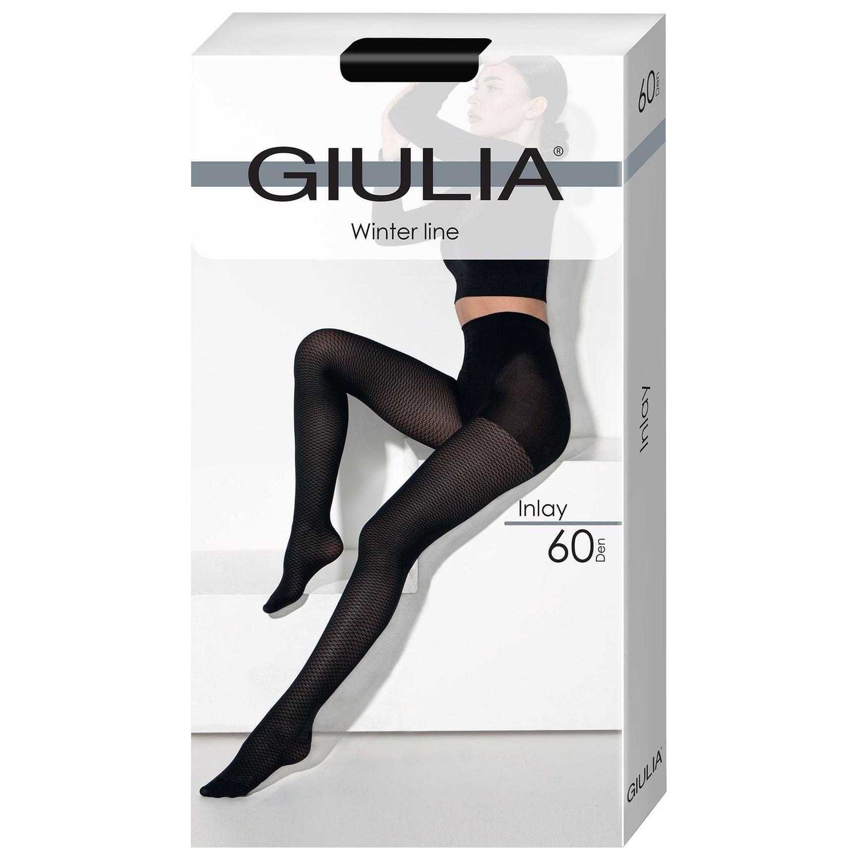 Колготки Giulia 7163 Inlay 60 Den 4p черные фото 1