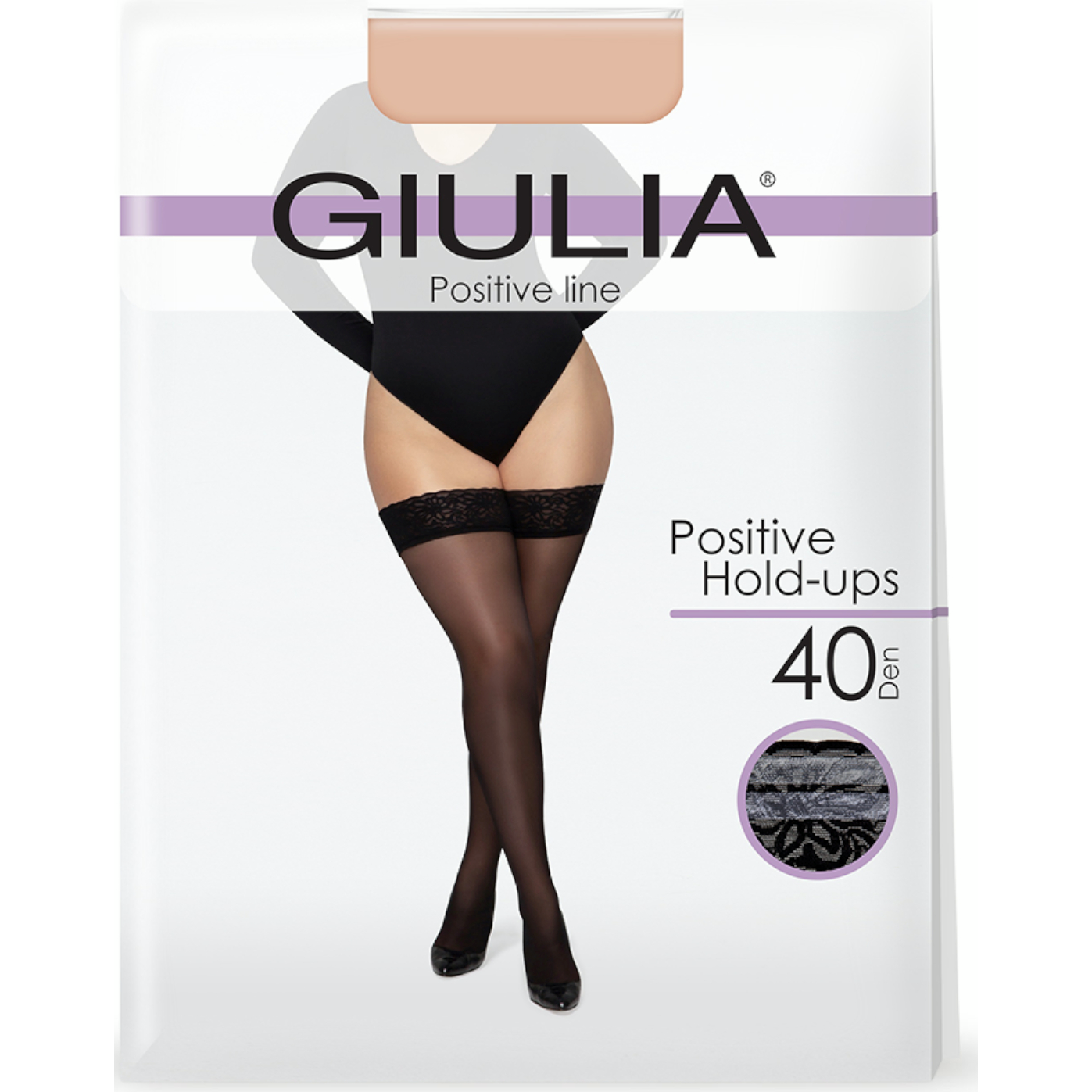 Чулки Giulia 6973 Positive Hold Ups 40 Den Calze 8p светло-коричневые фото 