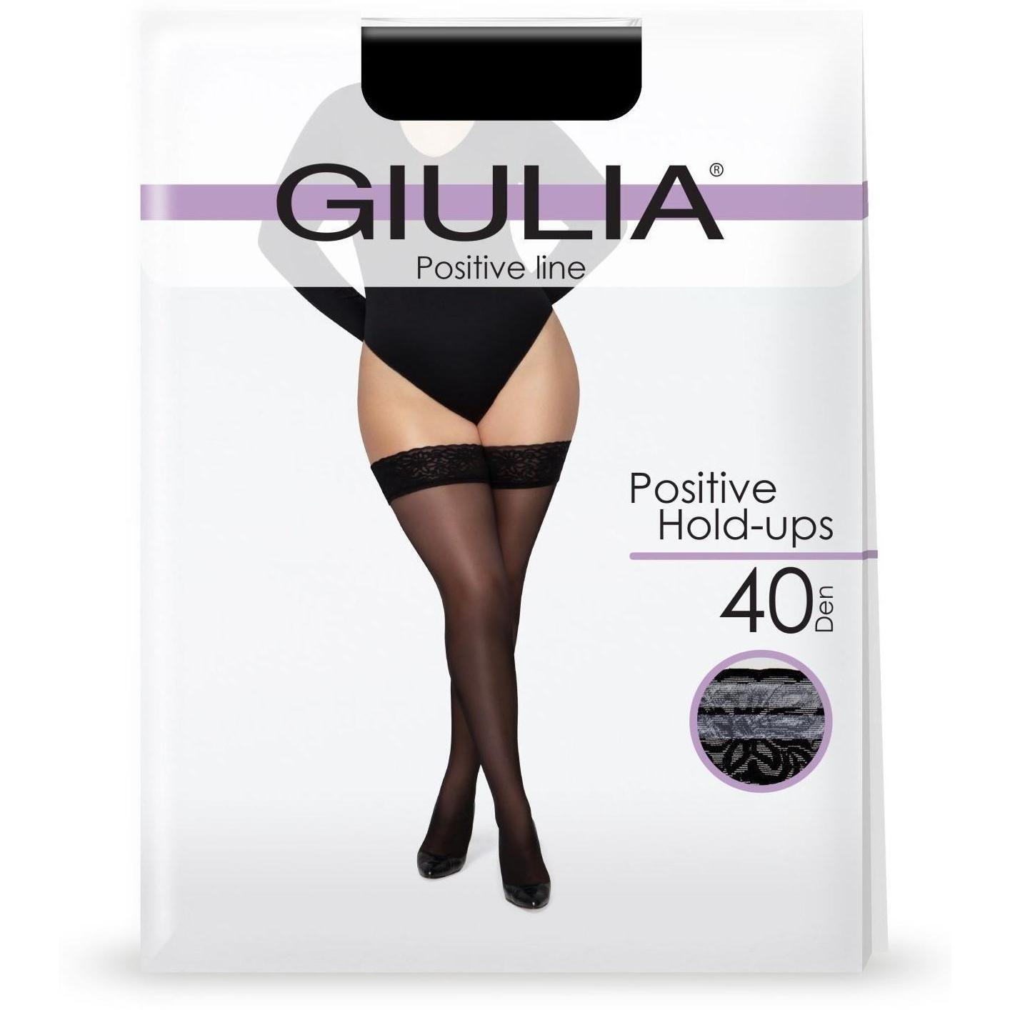 Панчохи Giulia 6973 Positive Hold Ups 40 Den Calze 7p чорні фото1