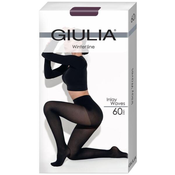 Колготки Giulia 7164 Inlay Waves 60 Den 2p махагон фото 