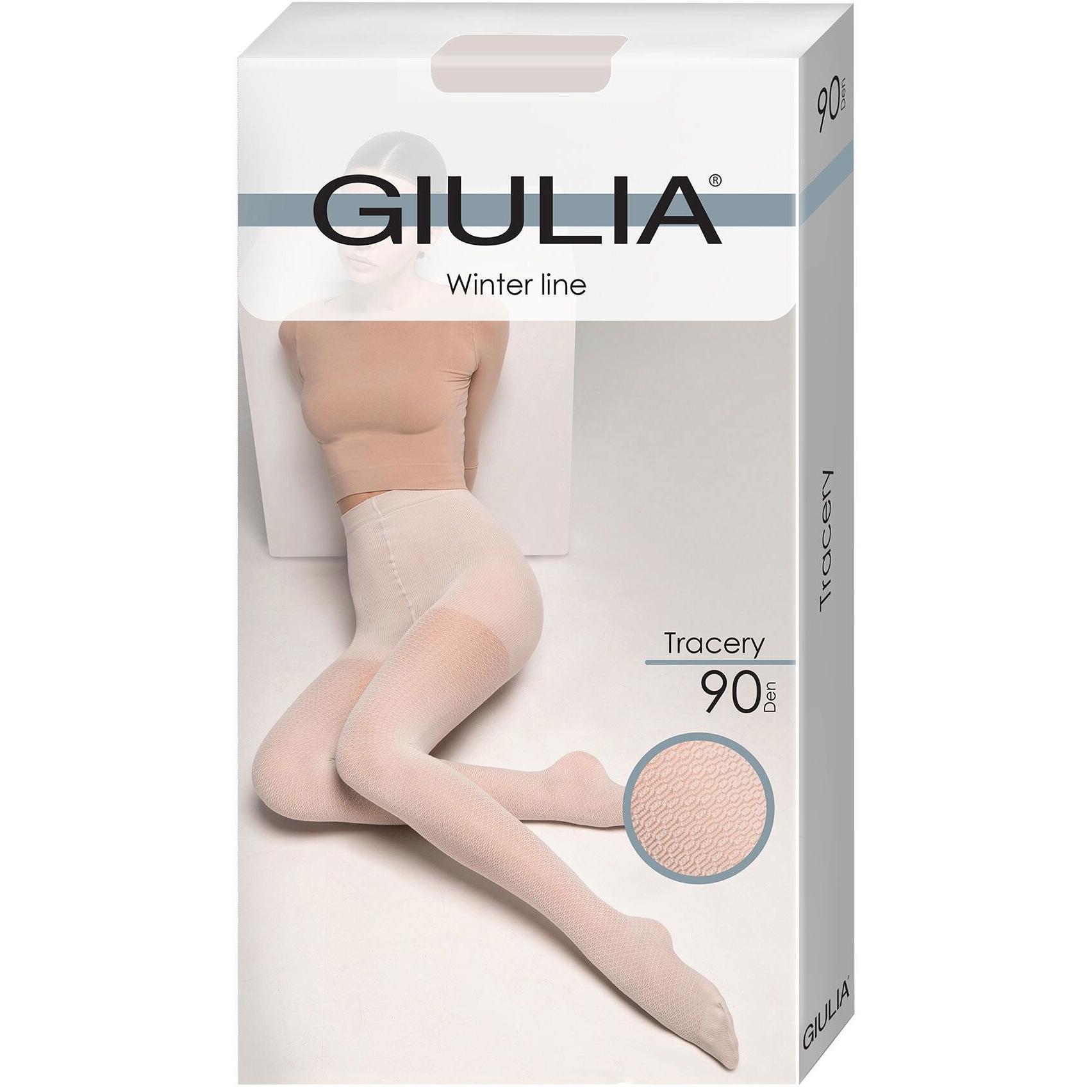 Колготки Giulia 7167 Tracery 90 Den 2p бежевые фото 1